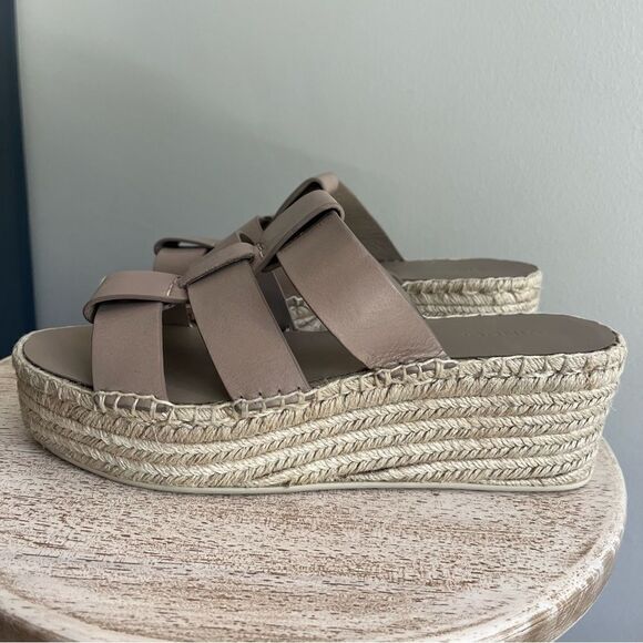Vince Sabella Espadrille Wedge Sandal in Beige Size 10 NWOB - Picture 5 of 13